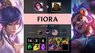 Fiora Top vs Illaoi Triple Kill Dominating  NA Master Patch 1421 [upl. by Grover]