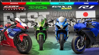 Honda CBR1000RRR vs Kawasaki ZX10R vs Yamaha R1 vs Suzuki GSXR1000 ┃2023 Best Japanese Superbike [upl. by Selin769]