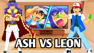 Pokemon react to Ash KetchumshipAsh vs Leon [upl. by Aisyat]