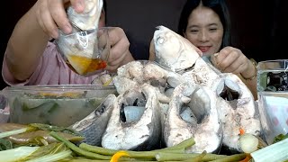 FATTY BANGUS BELLY  SINIGANG NA BANGUS  MUKBANG PHILIPPINES [upl. by Airtina]