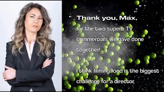 Camelia Manoil Edenia foods about working with director Max Lemnij advertising tvcommercials [upl. by Zulch]