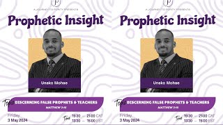 Prophetic Insight  Minister Unako Mohae [upl. by Ardine]