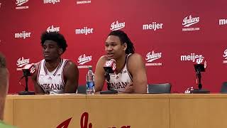 Player QampA Malik Reneau and Kaleb Banks react to Indiana’s win over Kennesaw State [upl. by Judon352]