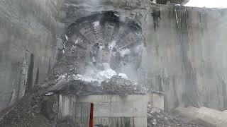 Tunnel boring machine Bella breakthrough [upl. by Anilat938]