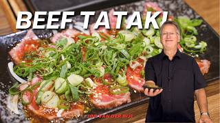 Hoe maak je Japanse Beef Tataki voorgerecht met rund of tonijn recept [upl. by Esorlatsyrc934]