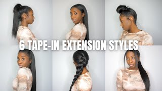 6 Quick amp Easy Tape In Extension Hairstyles [upl. by Lasko]