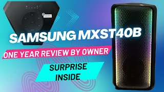 Samsung mxst40b Tower Speaker Battery Power owner review after one year [upl. by Sharline]