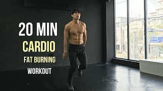 20 MIN FAT BURNING CARDIO WORKOUT NO EQUIPMENT 20분 유산소 운동 루틴 체중 감량 amp 장비없음 [upl. by Ynoffit510]