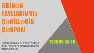 Koputerden silinen fayllari geri qaytarinsilinen sekilleri geri getirme [upl. by Dressel]