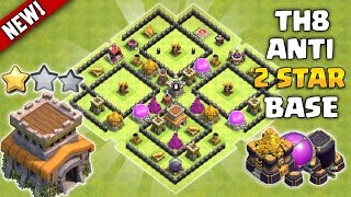 New Town hall 8Th8 Base  Town hall 8Th8 FarmingTrophyPushing  New Coc Th8 Base Link 2024 [upl. by Atteiluj]