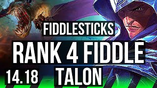 FIDDLESTICKS vs TALON JGL  Rank 4 Fiddle 718 Godlike  EUW Challenger  1418 [upl. by Eilitan]