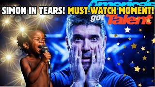 No one could hold back the tears Simon Cowell Breaks Down in Tears 😭 on Got Talent 💙 [upl. by Wynne]