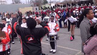 Greensboro Christmas Parade 2013Drumline Footage [upl. by Sdlonyer]