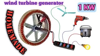 homemade axial flux alternator permanent magnet alternator low rpm generator bldc motor wind turbine [upl. by Anna]