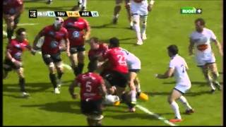 Top 14 Toulon vs Agen Essai Palisson 3 [upl. by Tsan814]