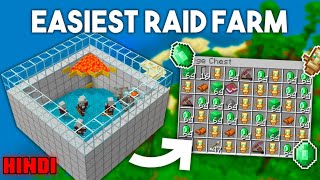 Minecraft  Easy Raid Farm In BedrockPE 120 MCPEXBOXPS4SWITCHW10  Tutorial [upl. by Raynold]