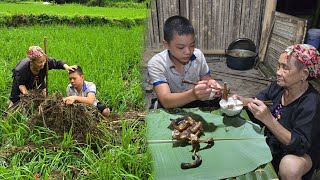 Orphan boy  Heavy rain and floods pushed trash into the fields replanted corn and grilled chicken [upl. by Adiaroz]