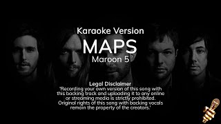 Maroon 5  Maps Karaoke Version [upl. by Nylecoj]