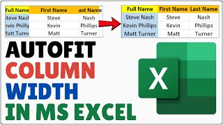 How to Autofit Column Width in Excel [upl. by Nove]