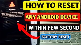 How to Hard Reset Android Phone  Factory Reset Tutorial [upl. by Ivatts653]