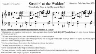 Trinity TCL Piano 20152017 Grade 7 B4 Philip Lane Struttin at the Waldorf Sheet Music [upl. by Aretahs97]