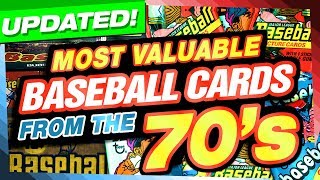 Top 25 Most Valuable Baseball Card from the 1970s [upl. by Wendolyn841]