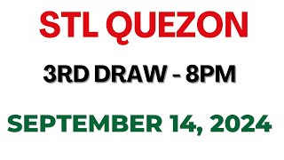 STL Quezon 3rd draw result today live 14 September 2024 [upl. by Ahsercel]