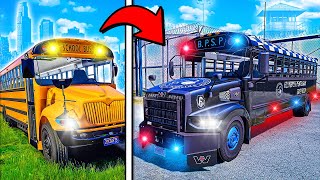 Converting School Bus to PRISON Bus in GTA 5 was WRONG [upl. by Yclehc]