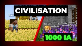 1000 IA recréent une Civilisation sur Minecraft [upl. by Hayifas]