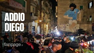 Napoli dice addio a Diego Armando Maradona quotEra uno di famigliaquot [upl. by Esiuolyram779]