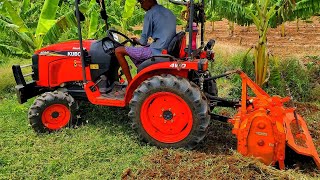 Kubota B2441 mini Tractor  Rotary tiller performance  specifications amp price [upl. by Earla203]