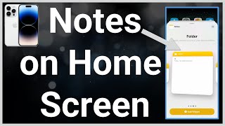 How To Add Notes To iPhone Home Screen [upl. by Aynek]