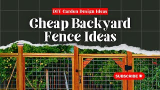 Cheap Backyard Fence Ideas  Fence Backyard [upl. by Sheelagh]