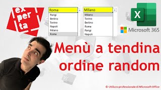 EXCEL 365  TRUCCHI E SEGRETI 🔀 Menù a tendina dinamico a scelta casuale ordine random [upl. by Ardnovahs]