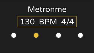 Metronome  130 BPM  44 Time with Accent [upl. by Eelarbed102]