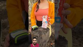 Woww Amazing trick to get fire in emergency  bushcraft fire survival hangfire firestarting [upl. by Nolahp]