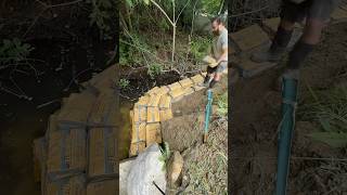 Concrete bag retaining wall update [upl. by Ayanet]