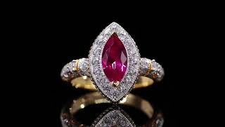 Discover the Horse Eye Red Corundum Ring at JewelW [upl. by Suilenroc]