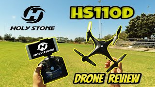 HolyStone HS110D 1080P Camera Drone Review  Great Park Flyer [upl. by Hiram]