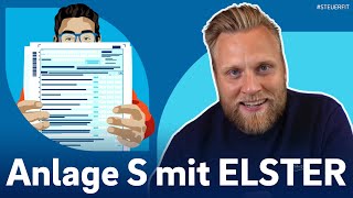 Anlage S mit ELSTER online  ELSTER online Tutorial zur Steuererklärung 2024 [upl. by Esaele]