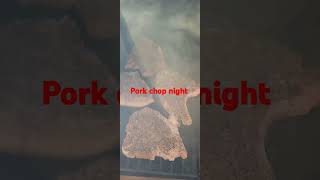 porkchop night on the pitbosssmoker pitbossgrills porkrecipes smokedbbq bbq [upl. by Adiraf]