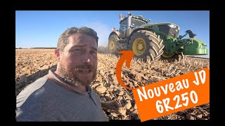 Semis des couverts et essai dun nouveau John Deere 6R250 [upl. by Eceinert168]