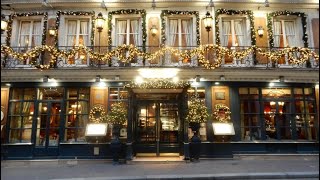 Le Procope Paris Oldest Restaurant Tour Outside and Inside Delicious Meal Desert Tea History [upl. by Nysa]