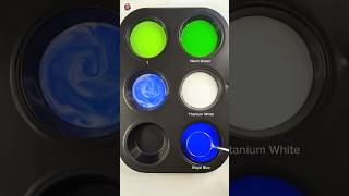 Liquid paint mixing asmr  Guess the final color ☺️ colormixing paintmixing asmr [upl. by Edmea]