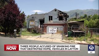 Negligent use of fireworks to blame for Layton fire that destroyed a home and vehicles [upl. by Laohcin191]