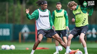 Schlenzer TopParaden und viel Intensität Die Highlights vom Werder BremenTraining vor Leipzig [upl. by Akilegna]