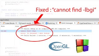 Fixed cannot find lbgi in Codeblocks  Computer Graphics  OpenGL GLUT Setup Error  Windows [upl. by Adlin500]