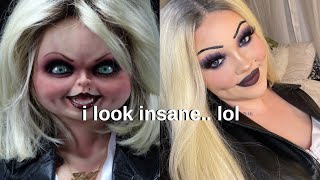 tiffany valentine makeup bride of chucky fail lol [upl. by Marx]