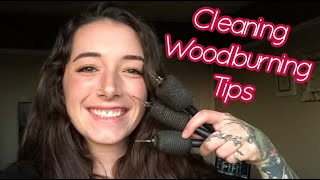 How to clean woodburning pyrography tips [upl. by Lipfert]