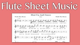 Shut Up And Dance  Walk The Moon Flute Sheet Music [upl. by Nnael]